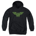 Wonder Woman St. Patrick's Day Shamrock Logo Youth Hoodie