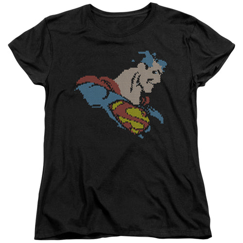 DC Comics Lite Brite Superman Womens T-Shirt