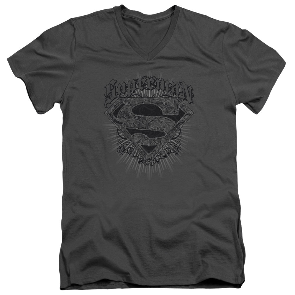 Superman Scrolling Shield V-Neck T-Shirt