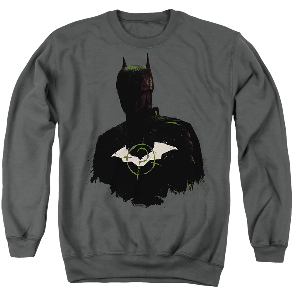 The Batman Silhouette with Riddler Logo Crewneck Sweatshirt