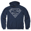 Superman Navy & White Shield Navy Pullover Hoodie