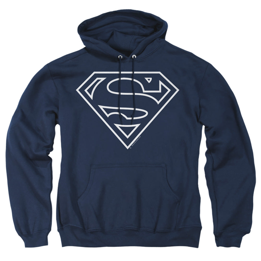 Superman Navy & White Shield Navy Pullover Hoodie