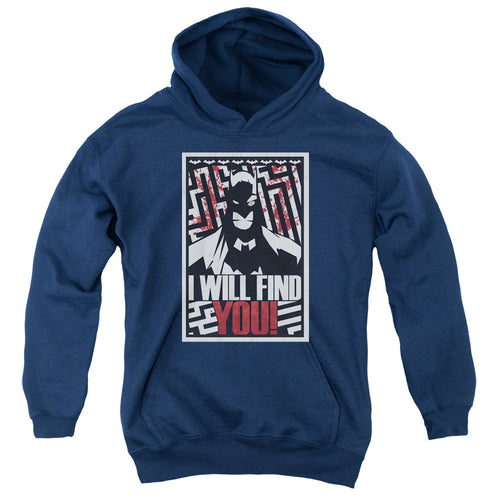 Batman I Will Fnd You Youth Hoodie