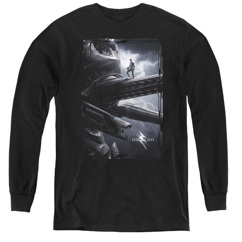 Mighty Morphin Power Rangers: The Movie Black Zord Poster Youth Long Sleeve T-Shirt