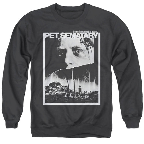 Pet Sematary Poster Black and White Crewneck Sweatshirt