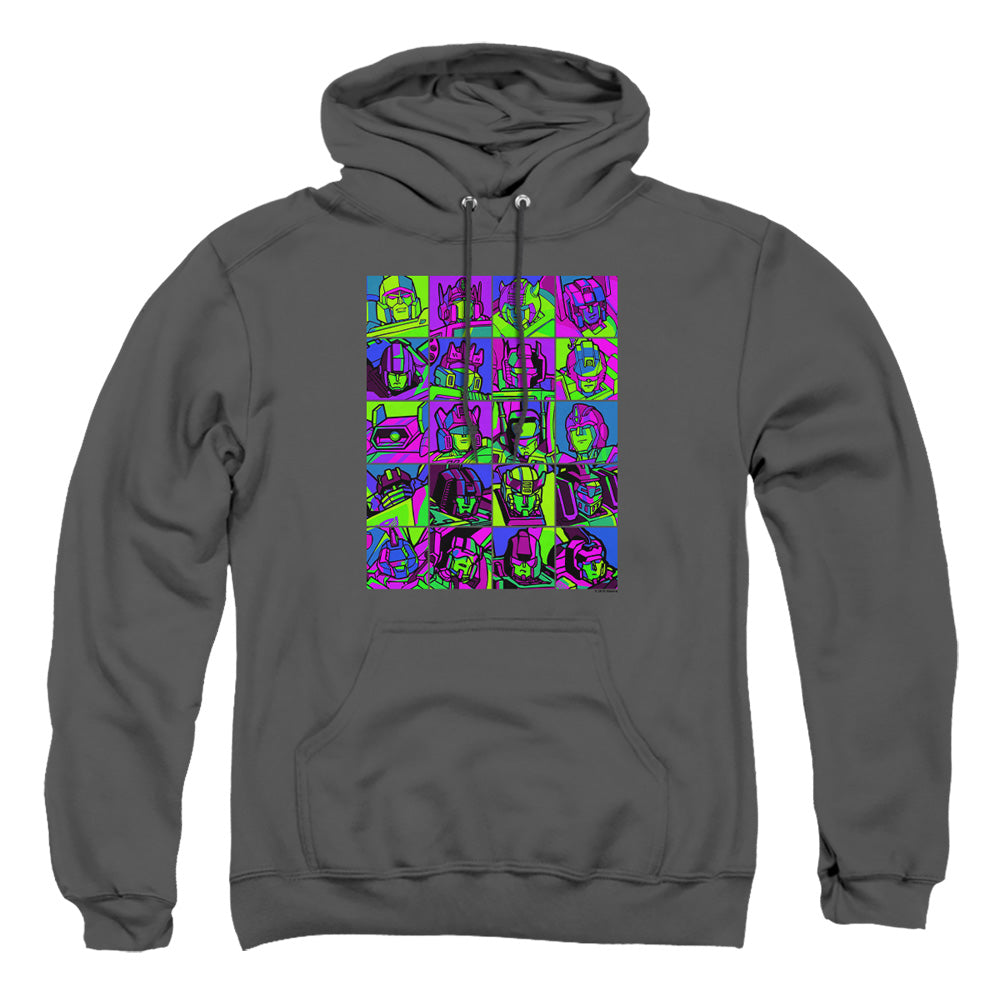 Transformers Squares Charcoal Pullover Hoodie
