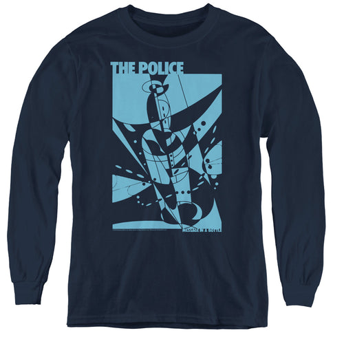 The Police Message in a Bottle Monochrome Youth Long Sleeve T-Shirt