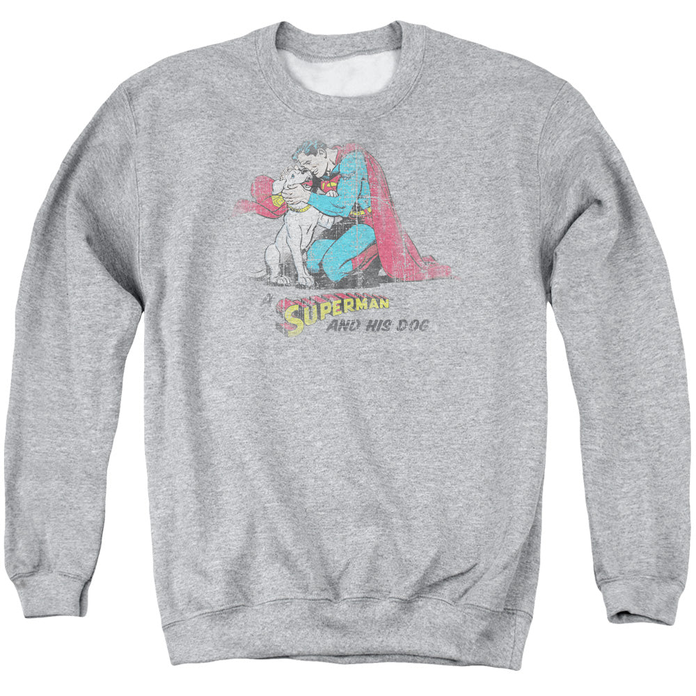 Superman And His Dog Crewneck Sweatshirt