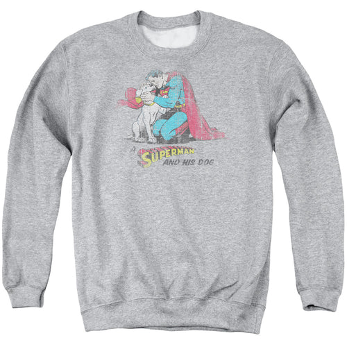Superman And His Dog Crewneck Sweatshirt