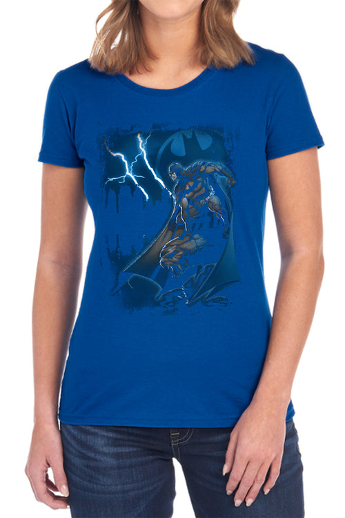 Batman Lightning Strikes Womens T-Shirt