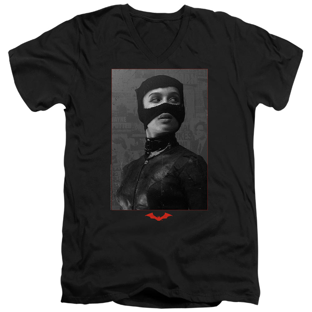 The Batman Catwoman Worn Portrait V-Neck T-Shirt