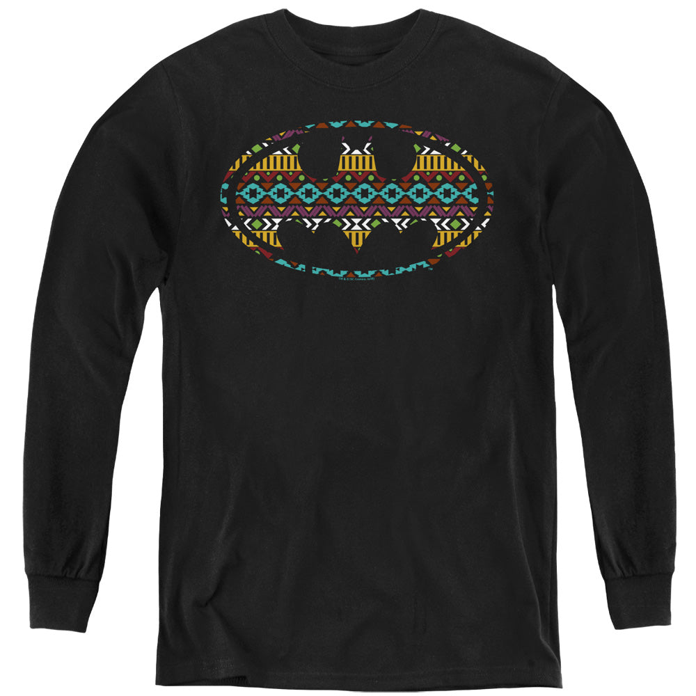 Batman Aztec Fill Youth Long Sleeve T-Shirt