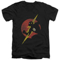 Justice League Flash Symbol Knockout V-Neck T-Shirt