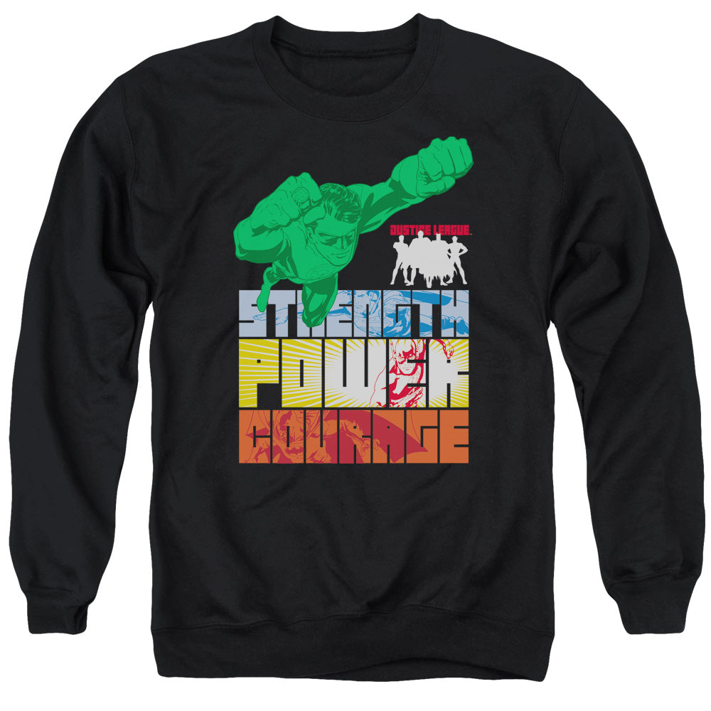 Justice League Heroic Qualities Crewneck Sweatshirt