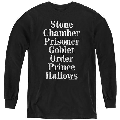 Harry Potter Titles Youth Long Sleeve T-Shirt