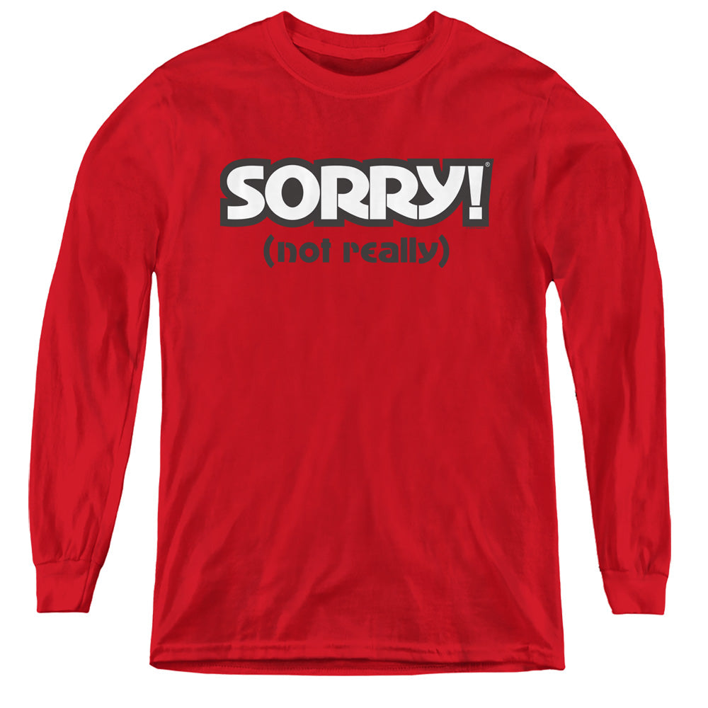 Sorry Not Really Red Youth Long Sleeve T-Shirt