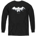 Batman Bat Logo Cityscape Youth Long Sleeve T-Shirt