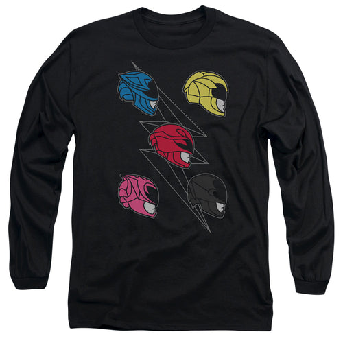 Mighty Morphin Power Rangers: The Movie Line Helmets Long Sleeve T-Shirt