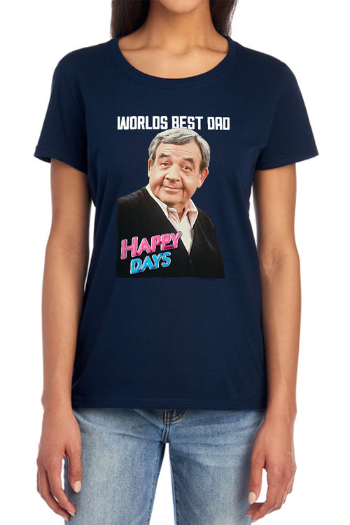 Happy Days Best Dad Womens T-Shirt