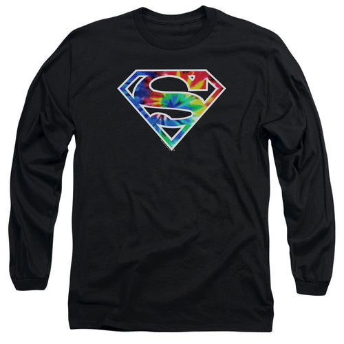 Superman Tie Dye Logo Long Sleeve T-Shirt