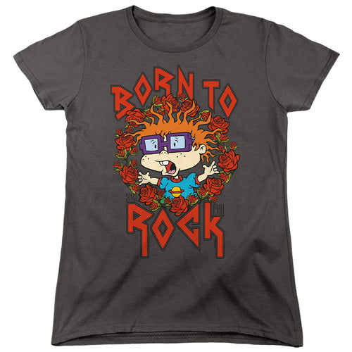 Rugrats Chuckie Was Born to Rock Womens T-Shirt