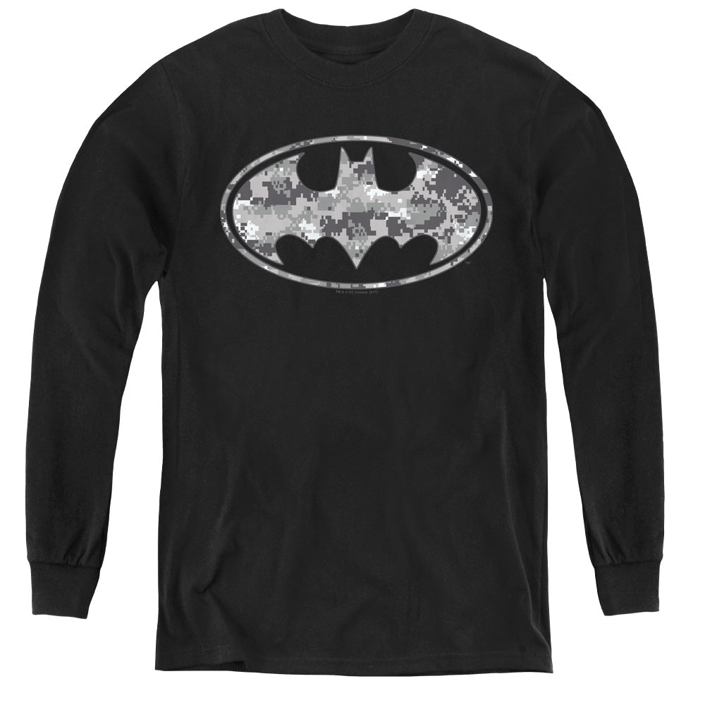 Batman Urban Camo Shield Youth Long Sleeve T-Shirt