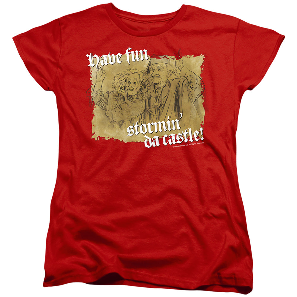 The Princess Bride Have Fun Stormin' Da Castle Red Womens T-Shirt