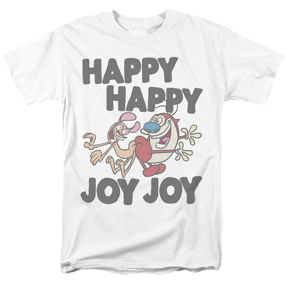 Ren and Stimpy Happy Happy Joy Joy Monotone T-Shirt