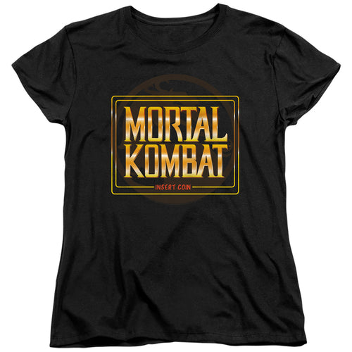 Mortal Kombat Klassic Insert Coin Womens T-Shirt