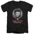 Betty Boop Born to Ride V-Neck T-Shirt