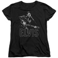 Elvis Presley Guitar In Hand Womens T-Shirt