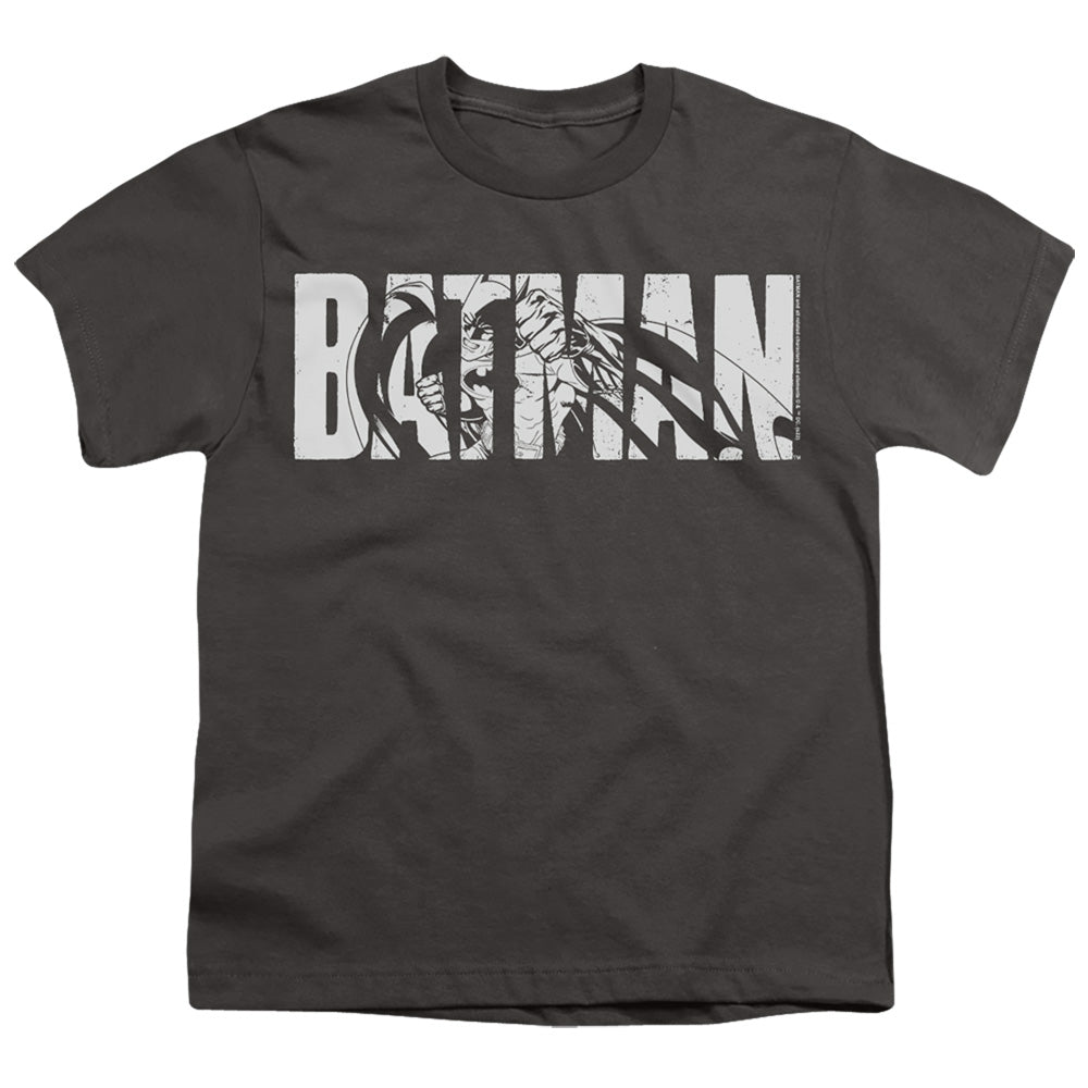 The Batman Text on Gray Youth/Toddler T-Shirt