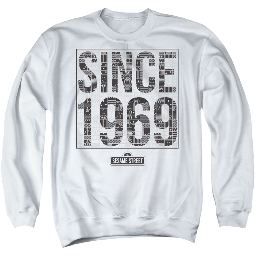 Sesame Street Since 1969 Pattern Crewneck Sweatshirt