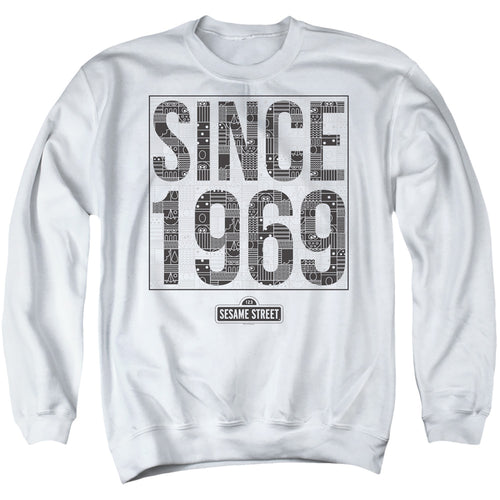 Sesame Street Since 1969 Pattern Crewneck Sweatshirt