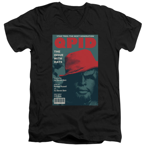 Star Trek Qpid Black V-Neck T-Shirt