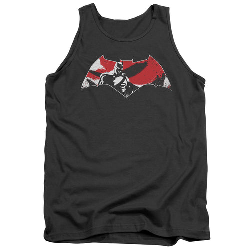 Batman v Superman Armor Splatter Logo Tank Top
