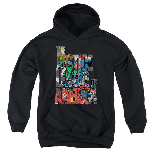 Justice League Lettered League Youth Hoodie