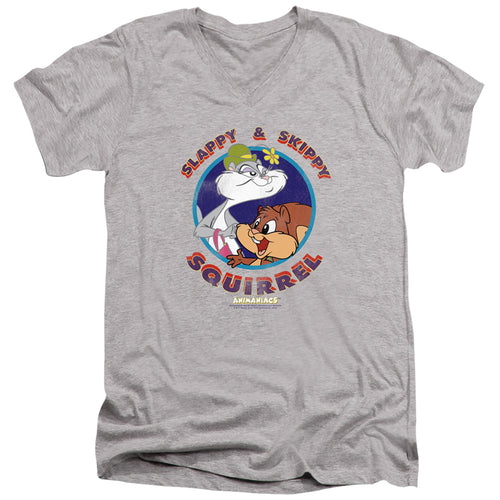 Animaniacs Slappy And Skippy Squirrel V-Neck T-Shirt