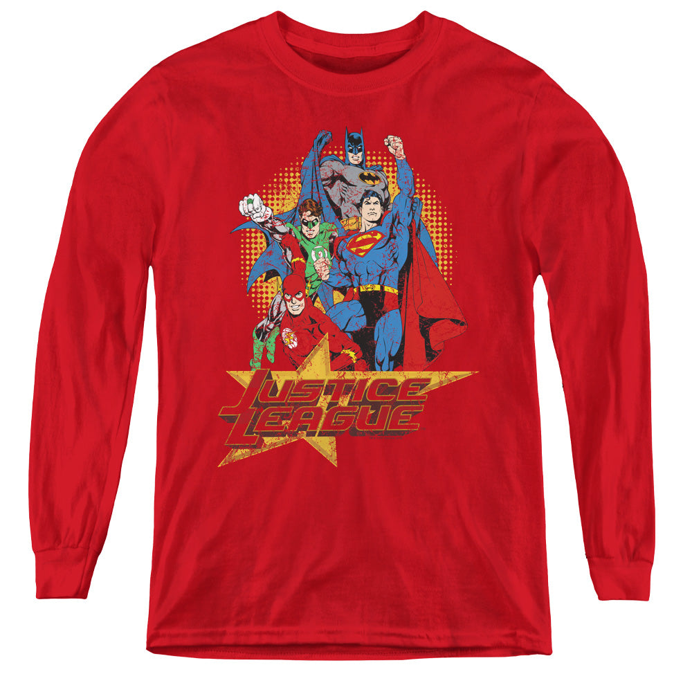 Justice League Raise Your Fist Youth Long Sleeve T-Shirt