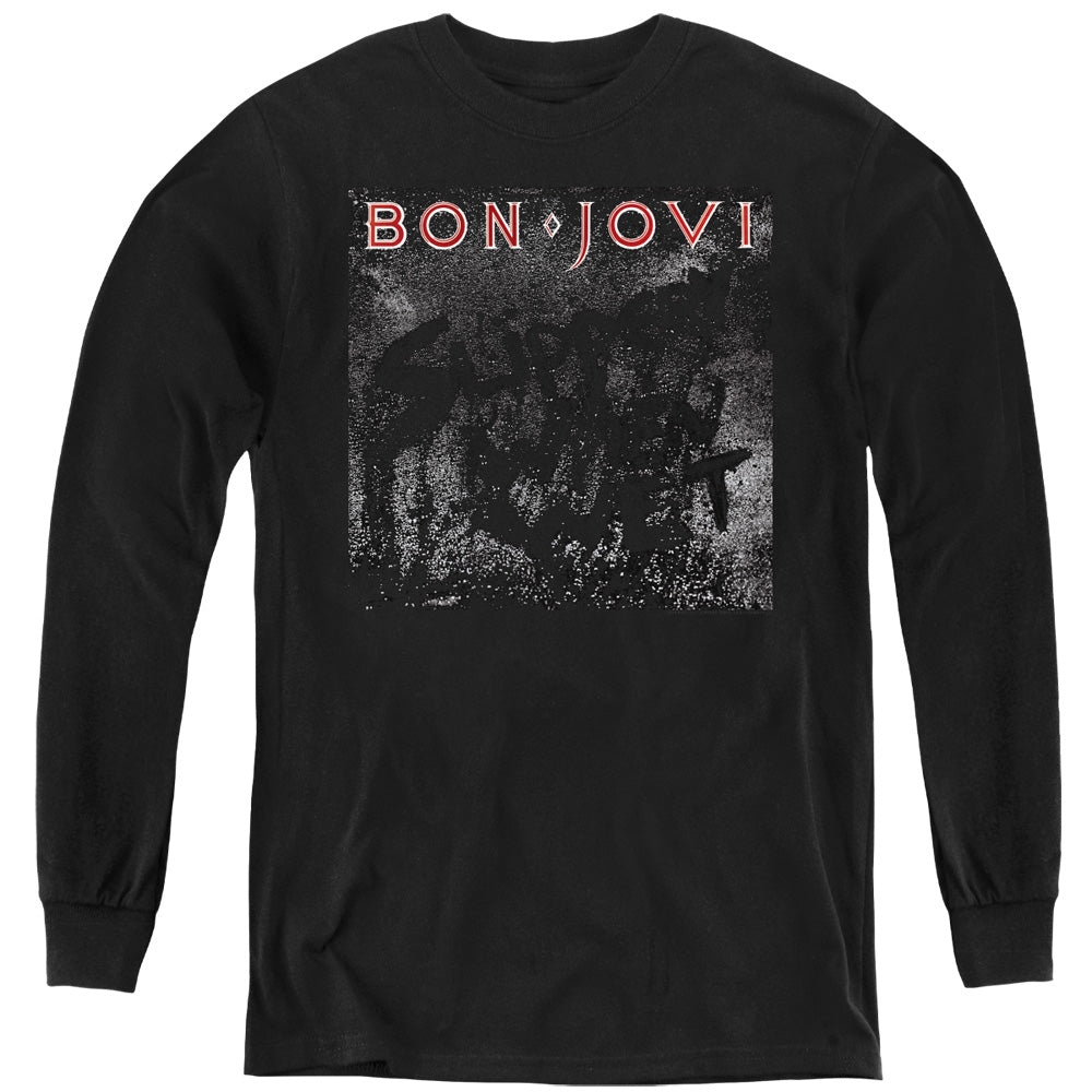 Bon Jovi Slippery Cover Youth Long Sleeve T-Shirt