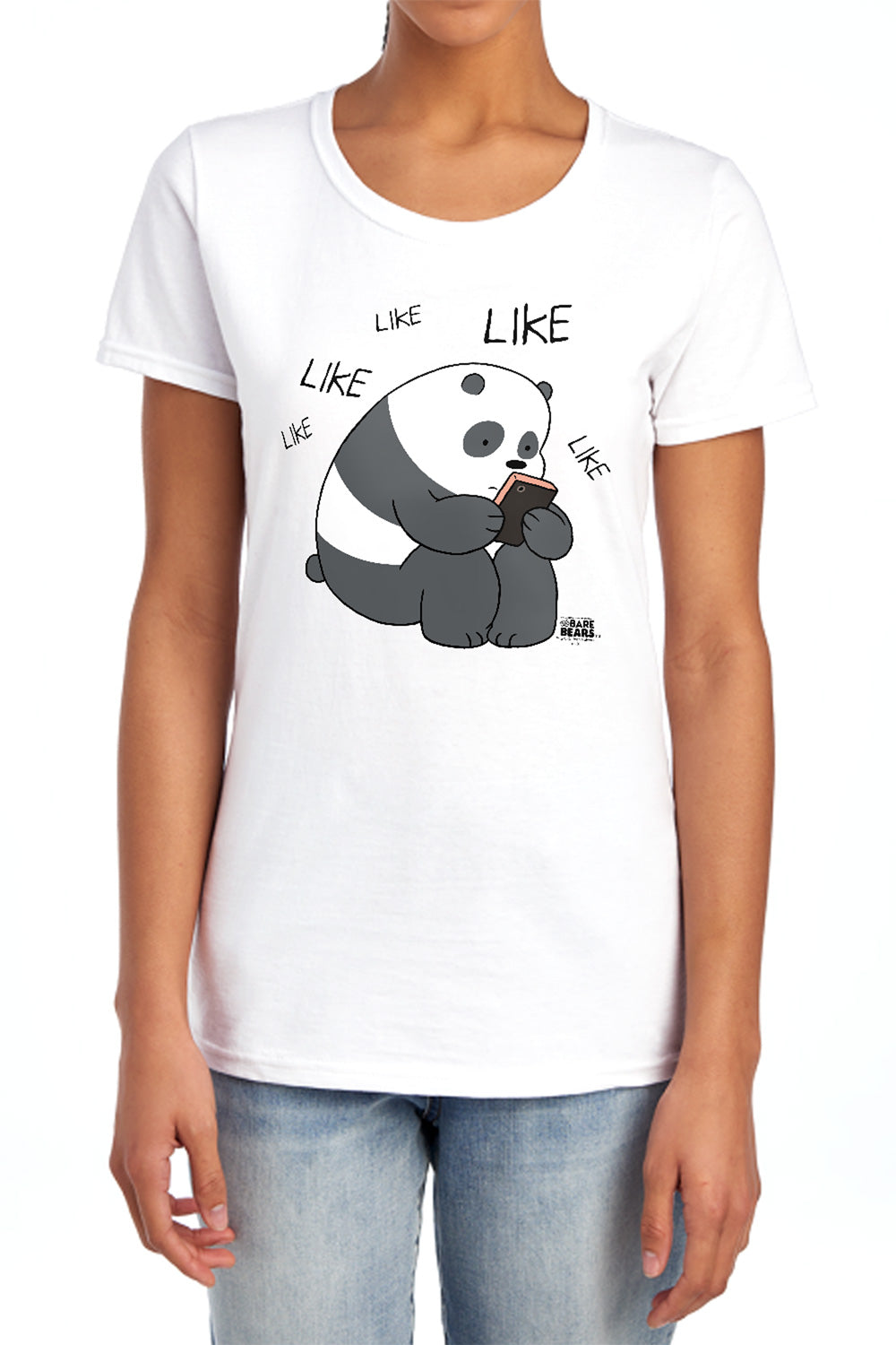 We Bare Bears Panda Like Like Like Womens T-Shirt