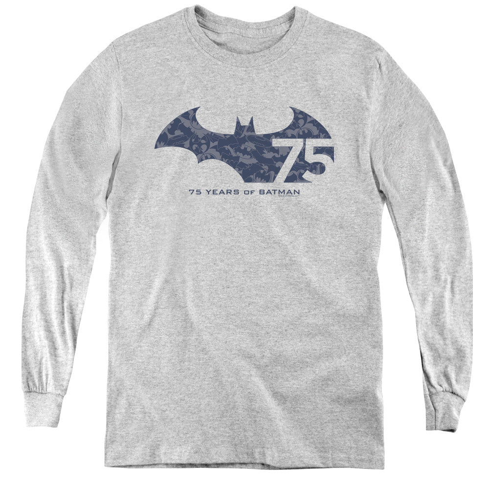 Batman 75 Year Collage Youth Long Sleeve T-Shirt