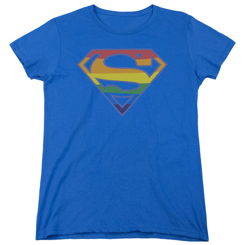 Superman Prismatic Shield Womens T-Shirt