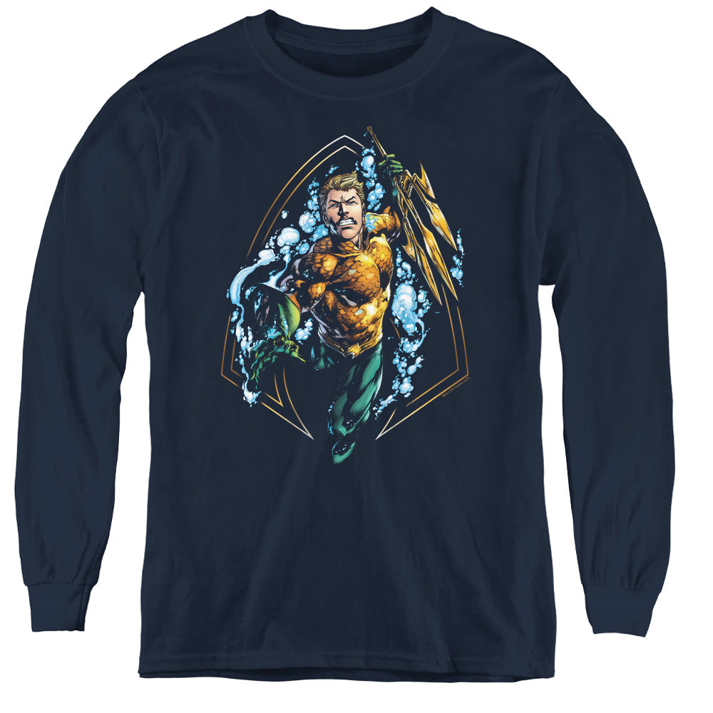 Justice League Thrashing Youth Long Sleeve T-Shirt