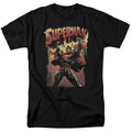 Superman Lift Up Black T-Shirt