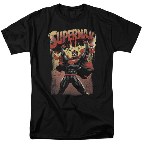 Superman Lift Up Black T-Shirt