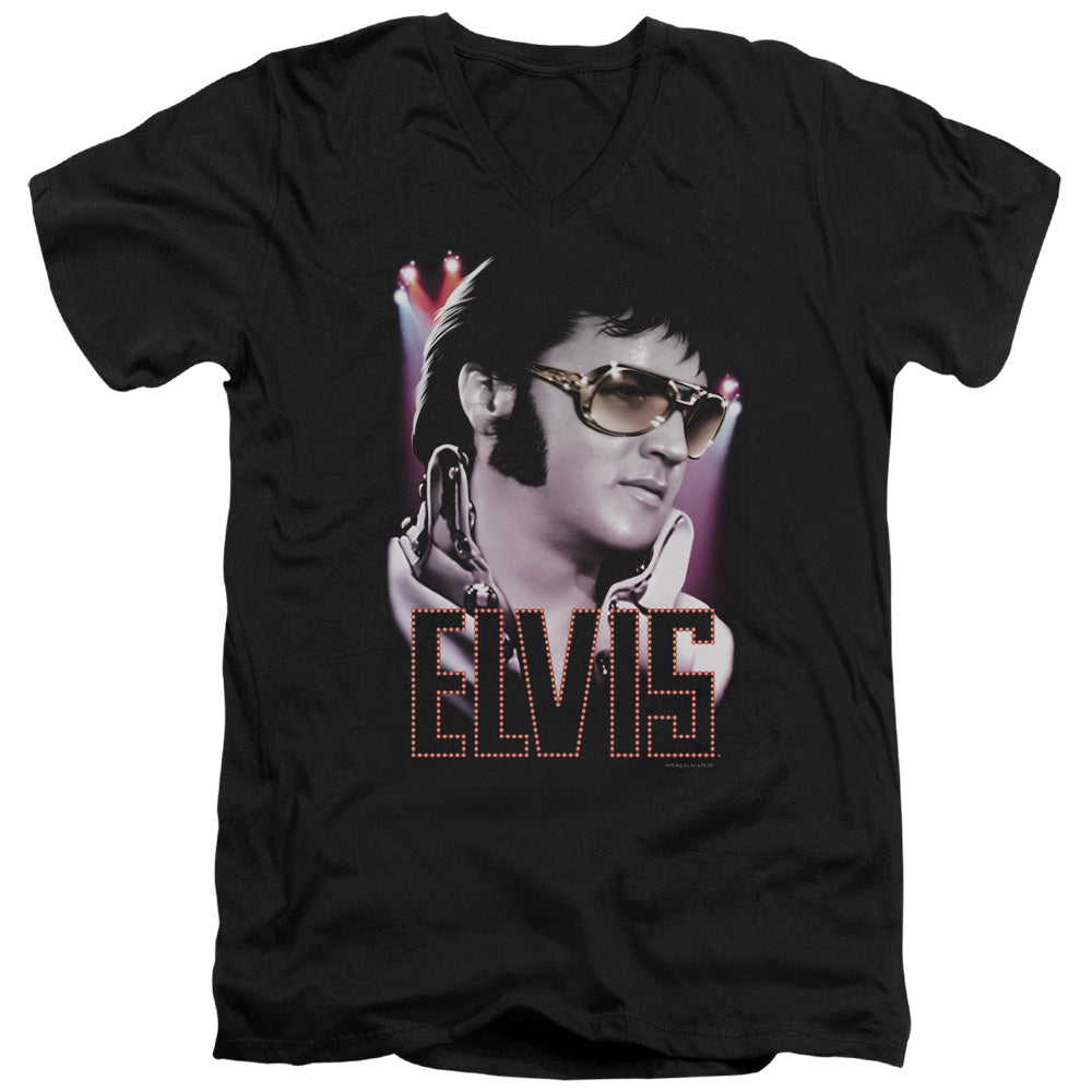 Elvis Presley 70S Star V-Neck T-Shirt