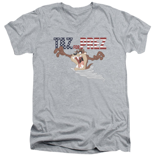 Looney Tunes Taz For Prez 3 V-Neck T-Shirt