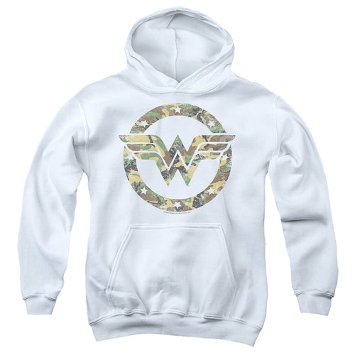 Wonder Woman Camo Logo Youth Hoodie
