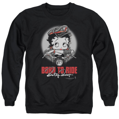 Betty Boop Born to Ride Crewneck Sweatshirt